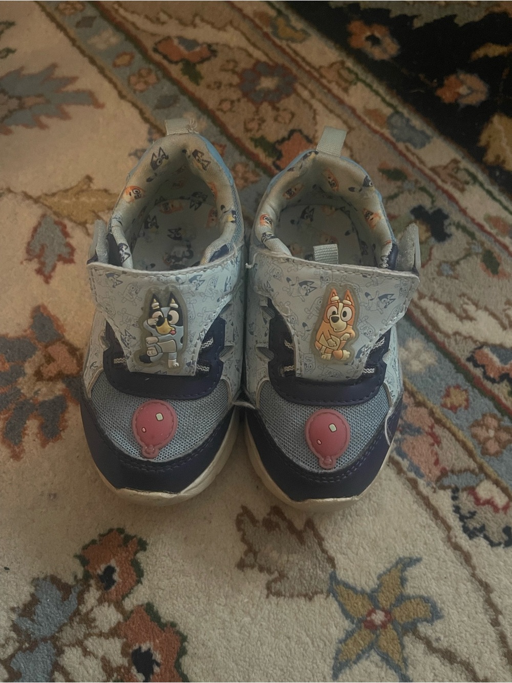 Kids Light Bluey and Bingo Character Sneakers with Balloon Accent. Light up